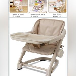 Unilove 3-in-1 Travel Booster Seat in Milk Tea colour